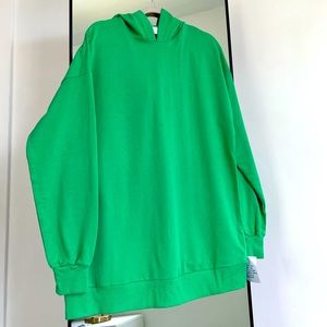 ASOS minimal oversized bright solid green size 0